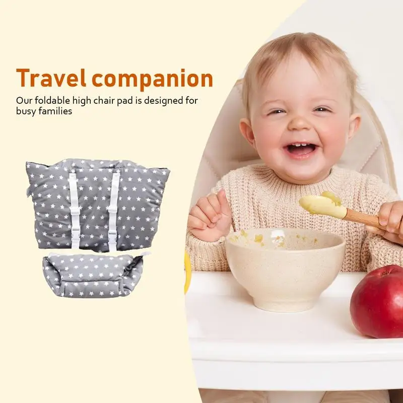 Kids Highchair Cushion Baby Stroller Seats Cushion Booster Pad Mat Feeding Chair Cushion Pad Stroller Cushion Mat Cotton Fabric