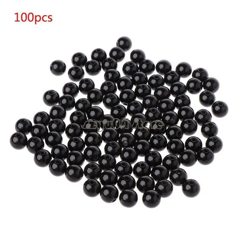 4x7d 100pcs 3-12mm 인형 눈을위한 검은 색 안전 DIY 곰 박제 장난감을위한 구슬.