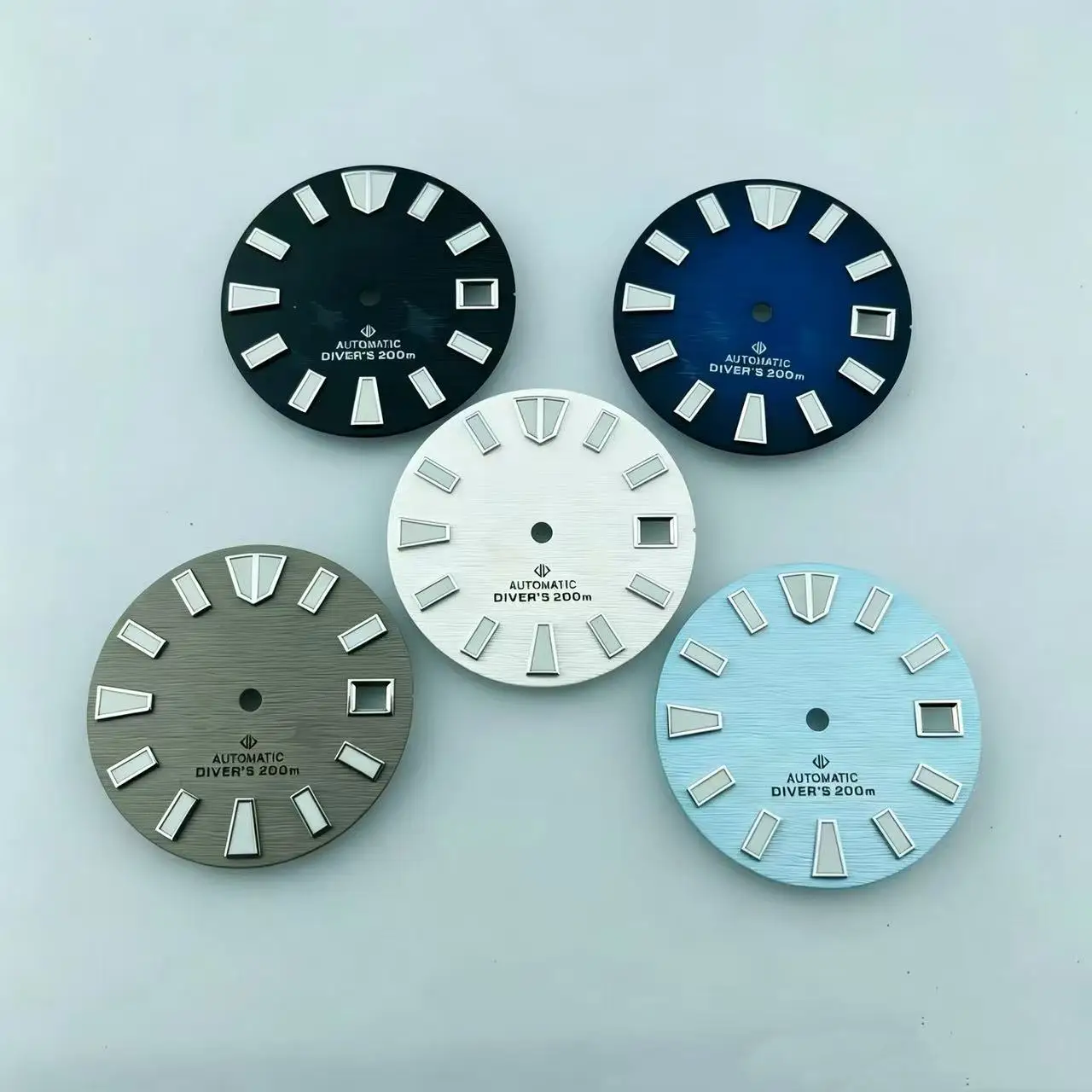 28.5mm NH35 dial C3 green luminous original mechanical watch S dial single calendar for seiko mod