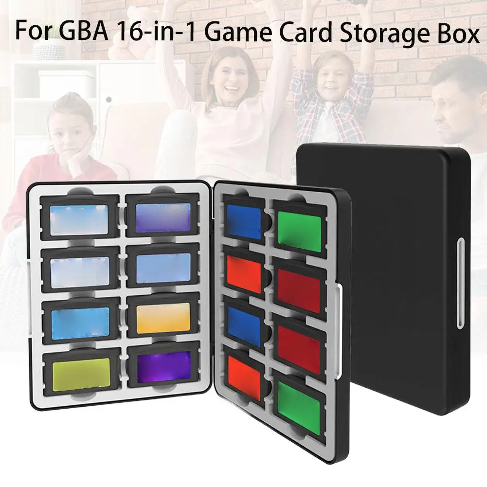 Portable 16 In 1 Game Card Storage Box for GBA BOY ADVANCE Magnetic Storage Box Dustproof Anti-fall Gaming Console Accessor O5Y4