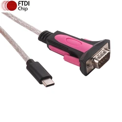 FTDI FT232RL USB TYPE C to DB9 MALE RS232 CONVERTER Interface Adapter Programming Cable