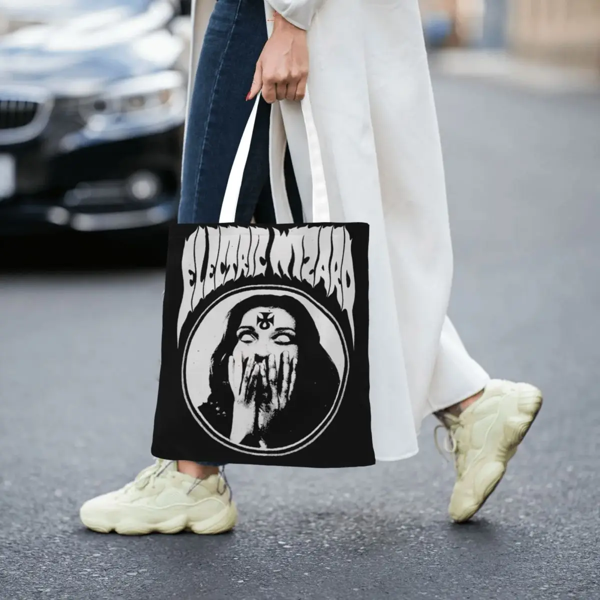 Electric Wizard Dopethrone Canvas Tote Handbag Stoner Metal Band Grocery Bags Shopping Bags for Women