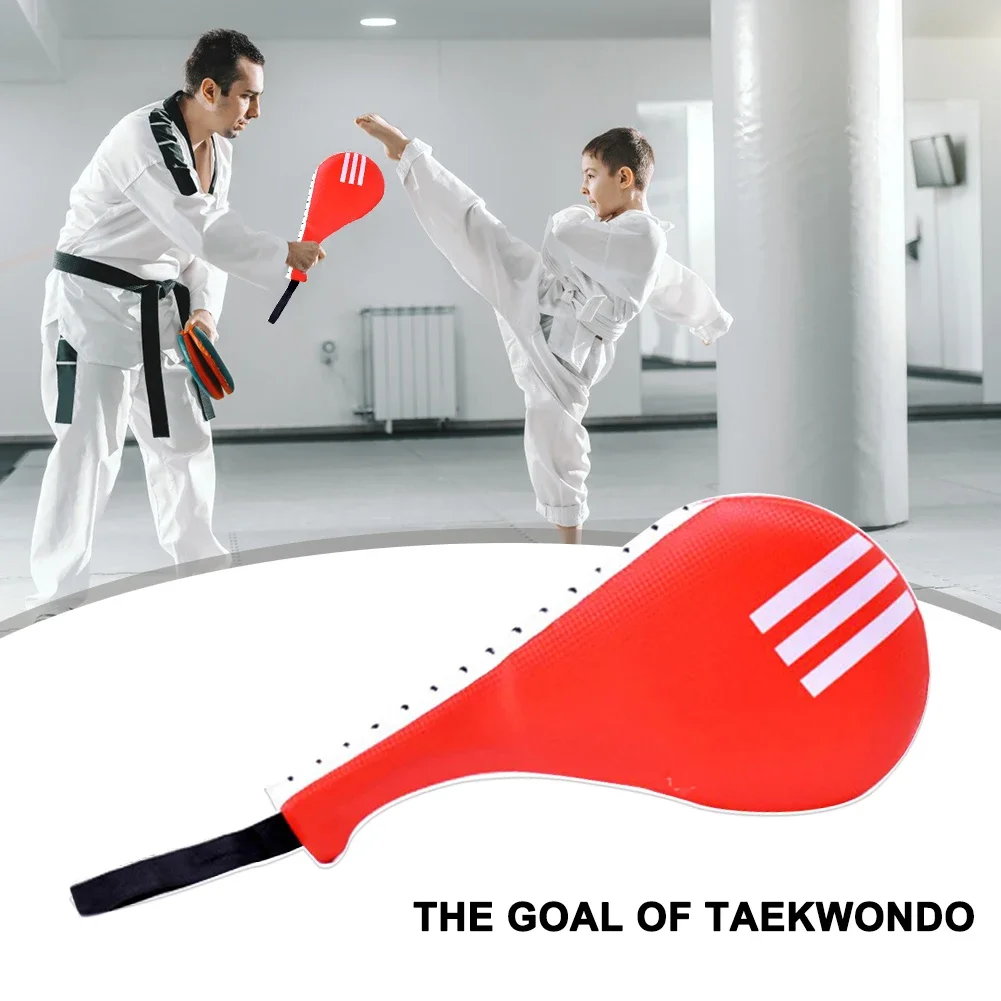 Taekwondo Foot Target PU Karate podkładka do kopania z uchwytem bokserski trening ręczny Target elastyczny przenośny wielofunkcyjny sprzęt sportowy