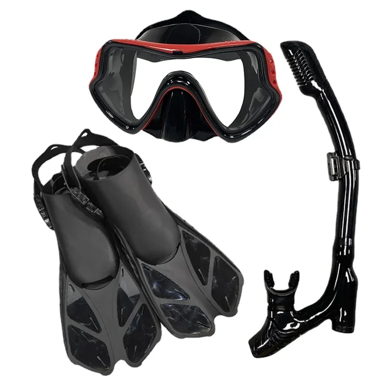 Outdoor Sports Diving Mask Breathing Tube Adjustable Flippers Flippers Three-Piece Set