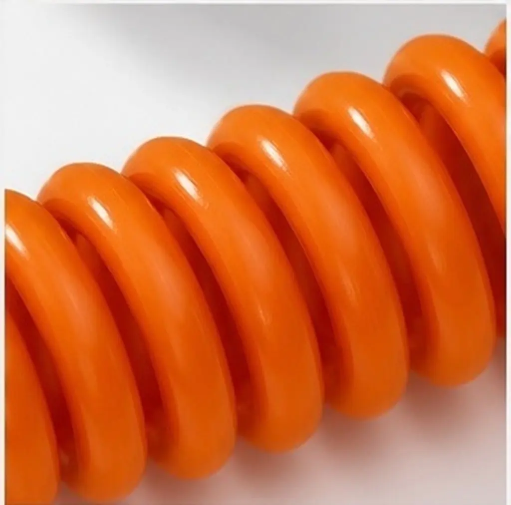 Motorbike Disc Lock Cable Orange Coiled Cable Lightweight 120cm Diameter 2mm Visible Theft Prevention for Scooters Bicycles