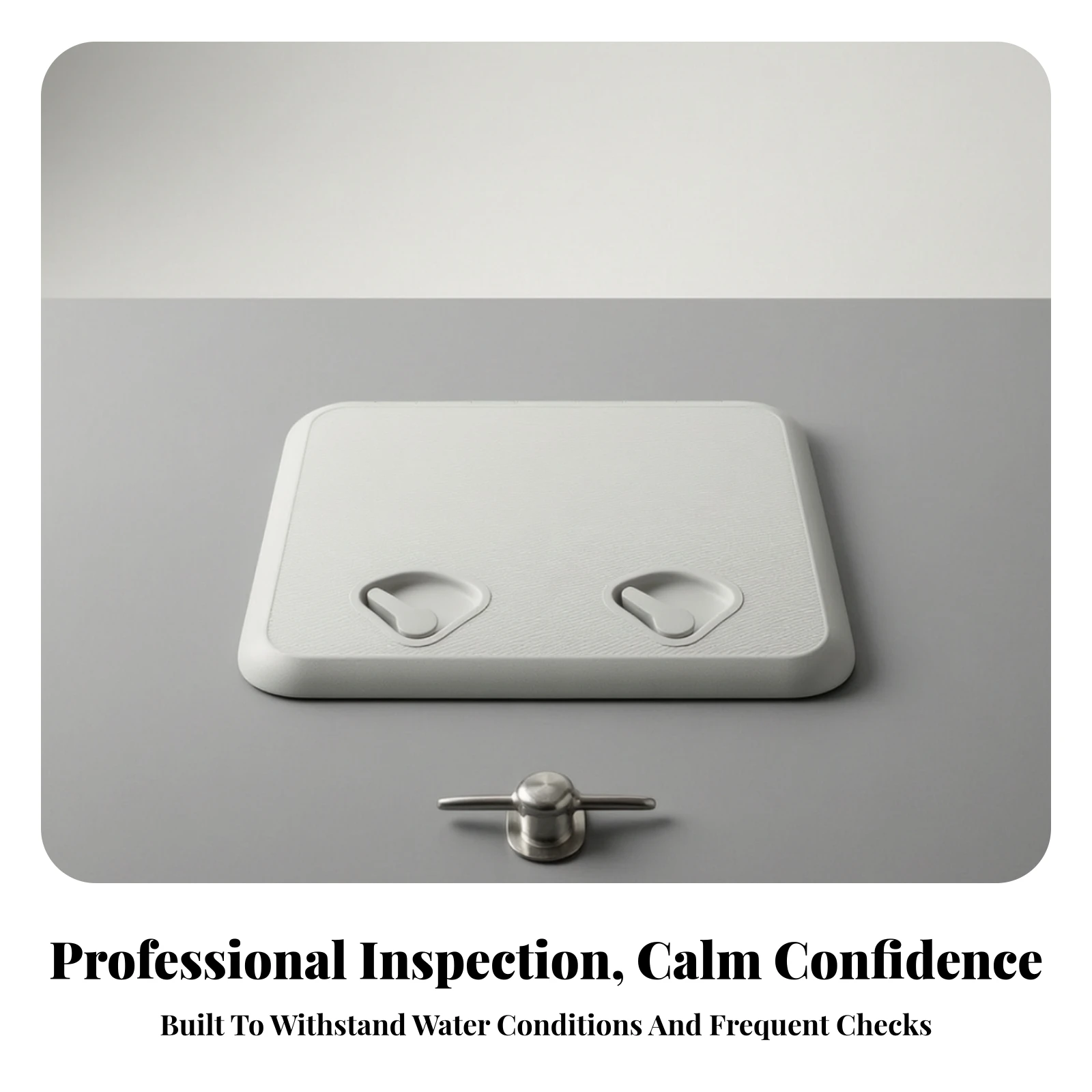 Fiberglass Hatch Cover with Recessed Handles Anti-Slip Marine Deck Hatch Cover Flush Pull Handle Flush-Mount Hardware Sturdy