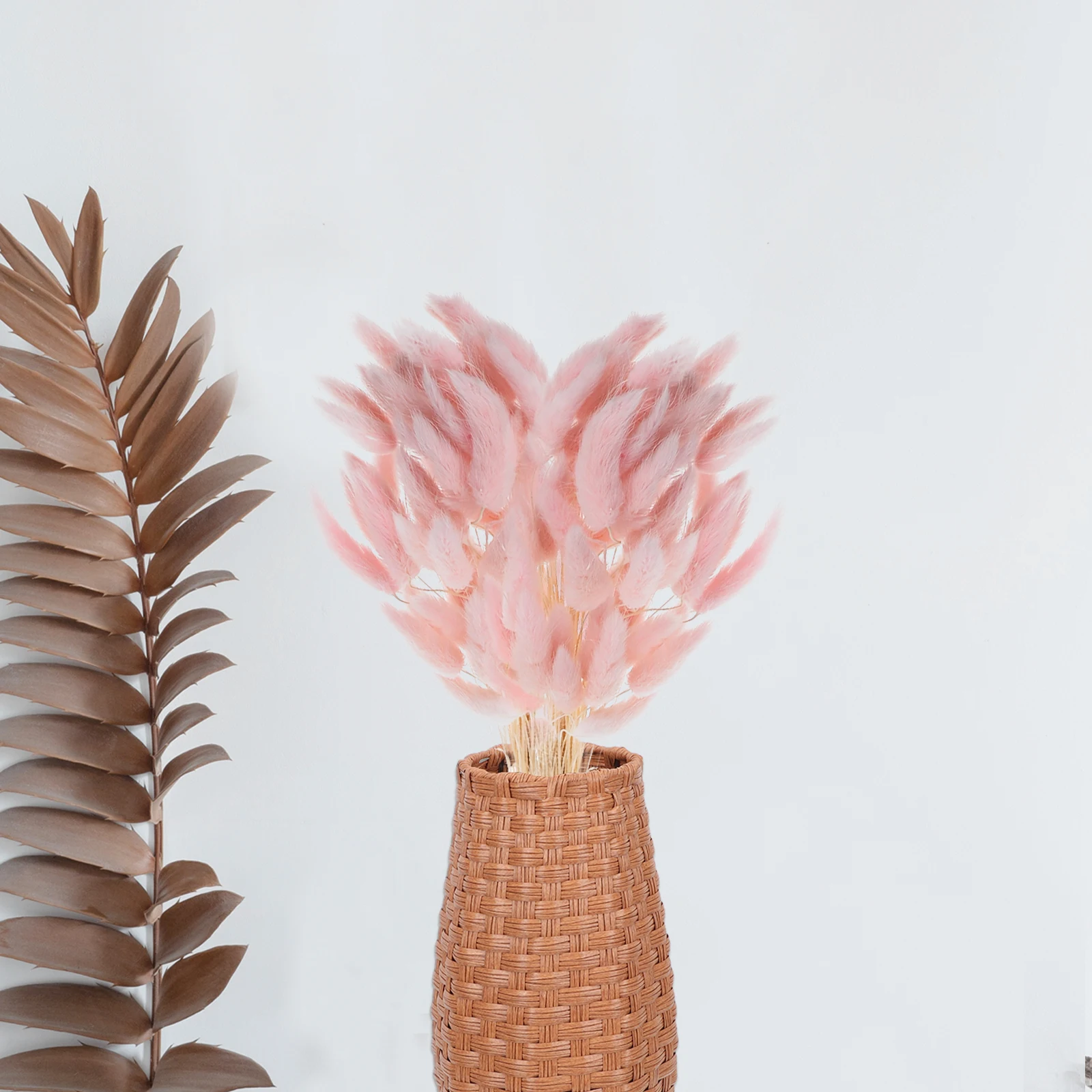 

Rabbit Tail Grass Dried Flowers Pink Bouquet Natural Plants Flower Arrangement DecorativeFloral Wedding Home Office