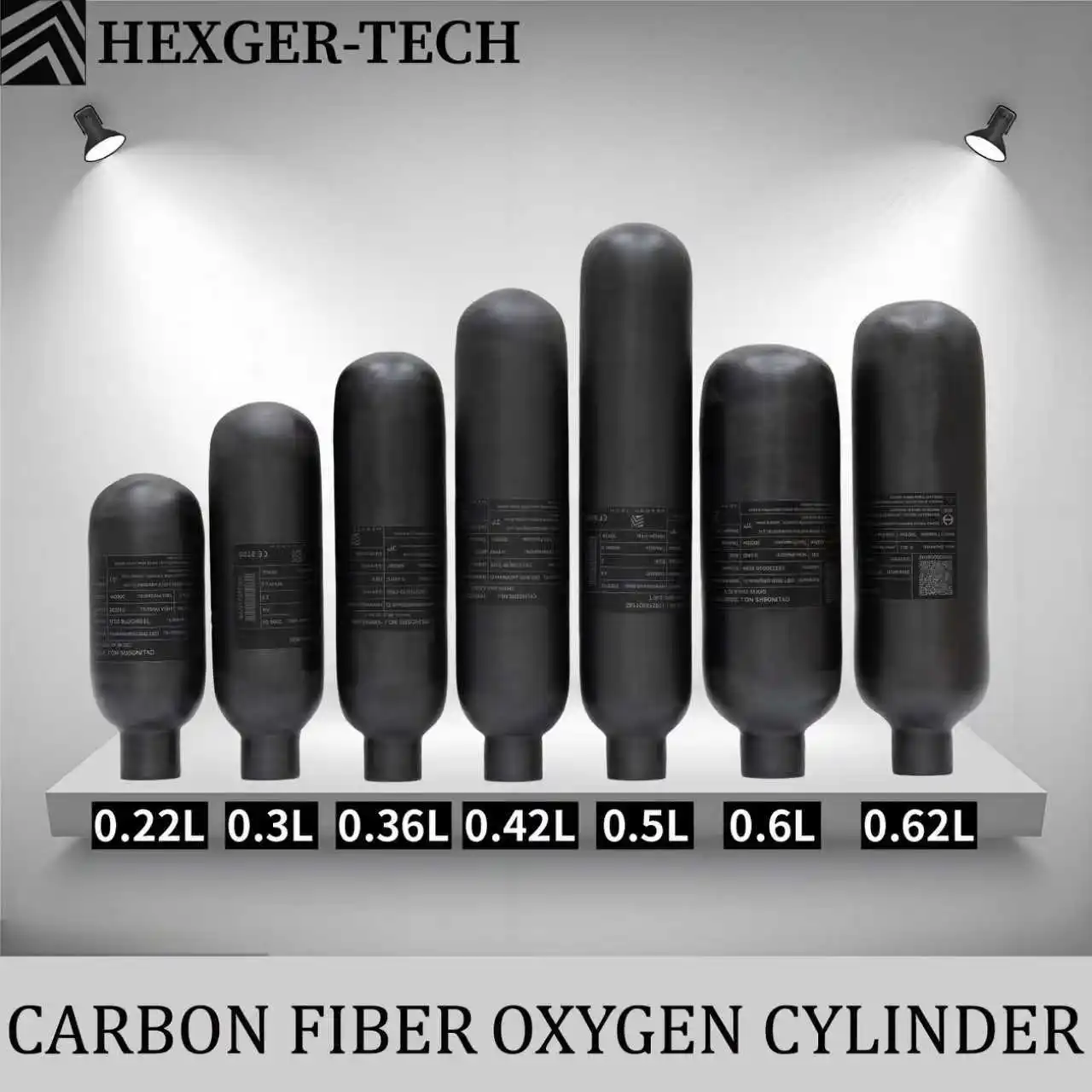 

HEXGER-TECH 300Bar 4500Psi Carbon Fiber Cylinder High Pressure Diving Tank HPA Scuba Diving Thread M18*1.5