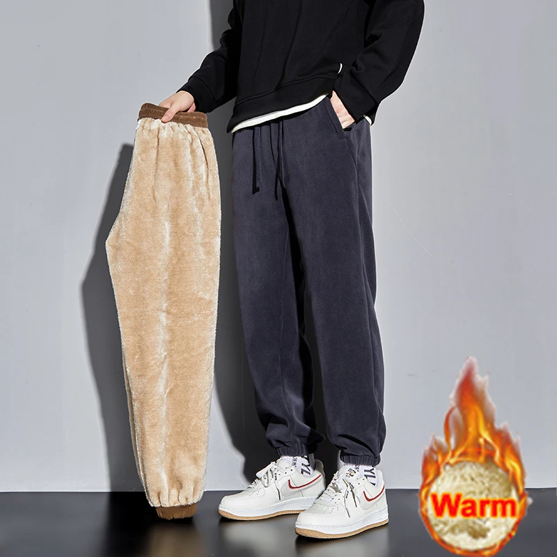 

Осень-зима мужские повседневные брюки модные брюки на шнурке спортивные брюки для бега свободные уличные эластичные повседневные брюки