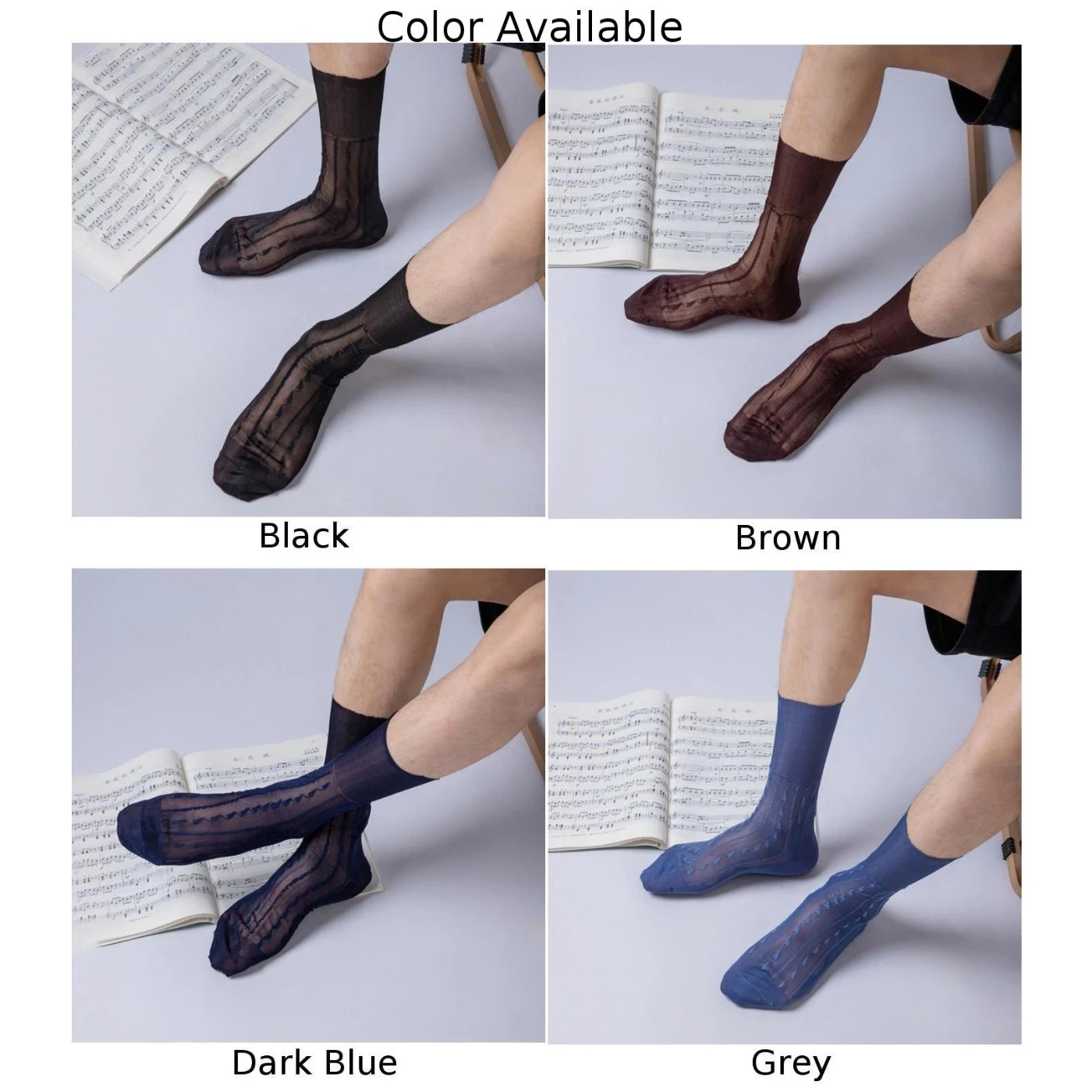 Für Männer Für Business Seidige Herrensocken Business Kleid Socken Herren Ultradünne Socken Kleid Business Atmungsaktives Nylon