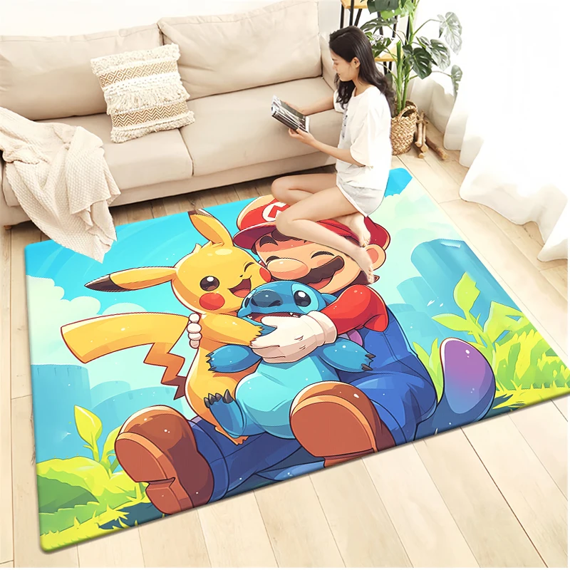 MINISO Super Mario HD Printing Carpet.Living Room,Bedroom,Decoration,Picnic,Camp,Kitchen,Crawling Mat.bathroom Door Rug