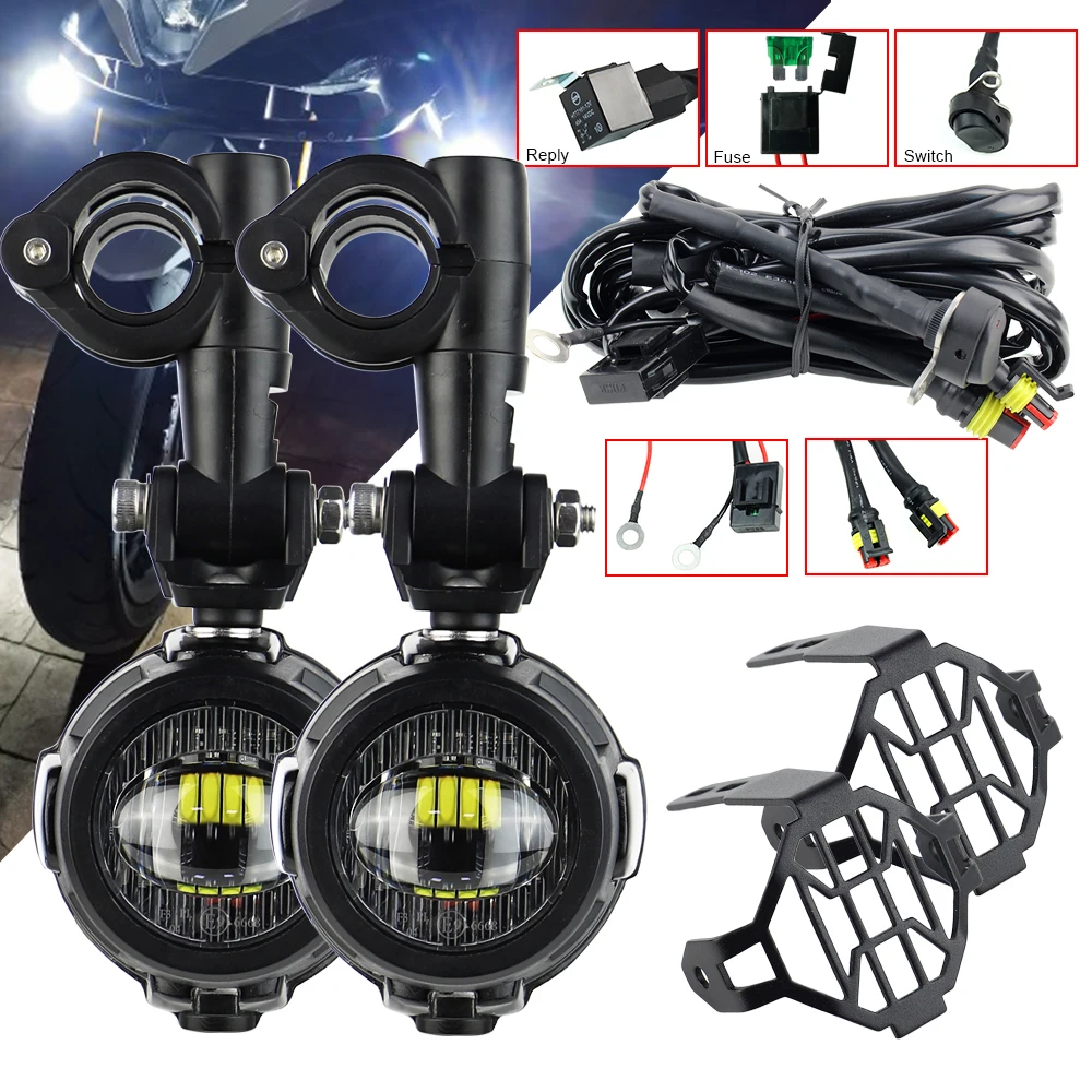 

Motorcycle Fog Light Auxiliary Lights Universal LED Driving Lamps for BMW R1200GS F800GS F700GS F650 K1600