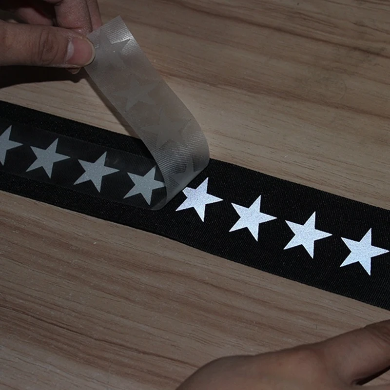 1 متر بأمان الفضة عاكس الفينيل HTV نقل الحرارة الفينيل فيلم لتقوم بها بنفسك الشريط الحديد على النسيج الملابس نجمة