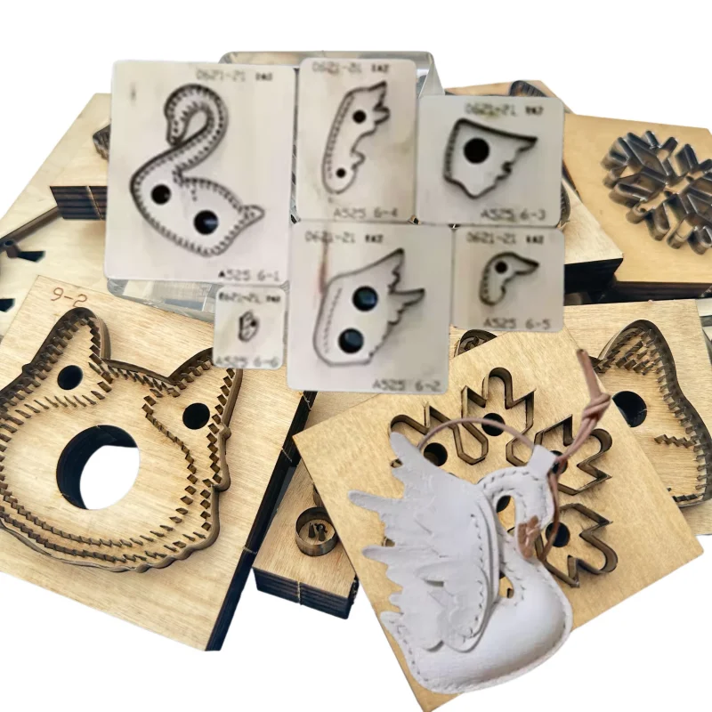 Swan Pendant Key Chain Leather Cutting Mold Wooden DIY Leather Craft Making Tool Custom-cutting mold