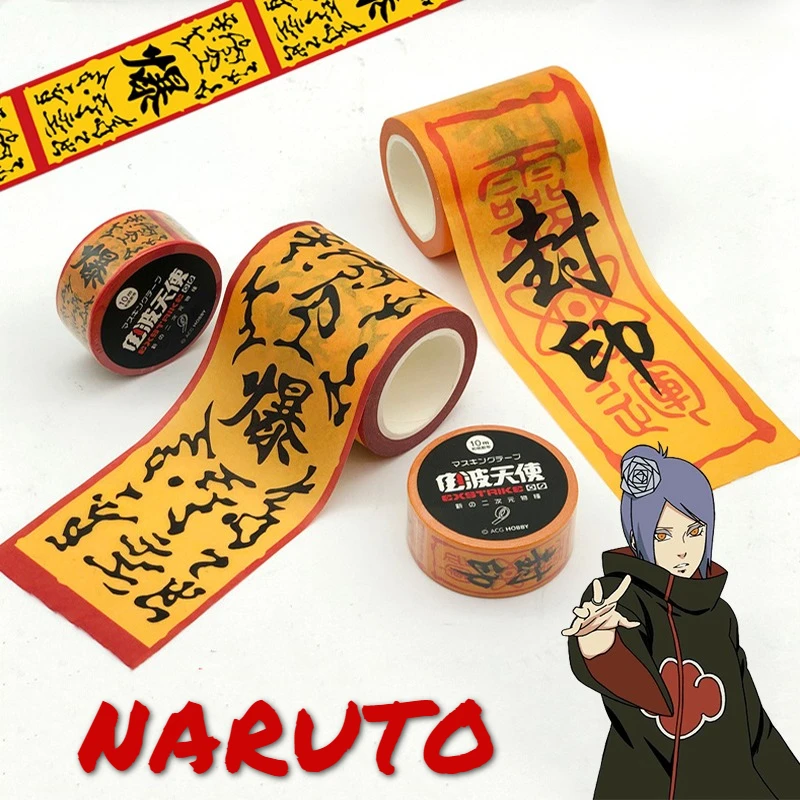 Cinta de Anime Naruto para álbum de recortes, decoración artesanal, Cosplay, etiquetas de animación creativas, cinta adhesiva de papelería para diario, accesorios, juguete para regalo