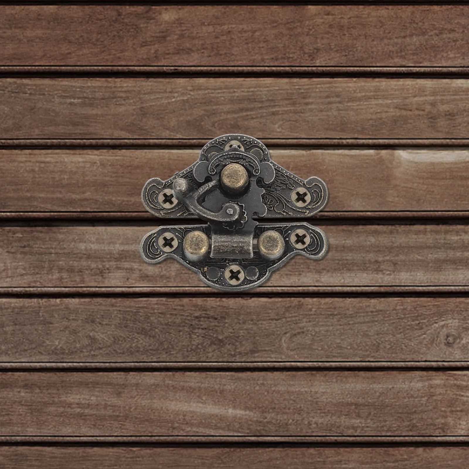 

Retro Latch Buckle Hinges Zinc Alloy Furniture Household Chest Suitcase Style Lock Durable Rust Resistant Polished for Wooden