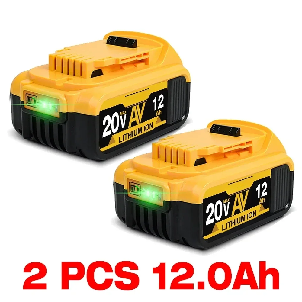 DCB200 20V Battery Compatible with dewalt power Tools 18V 12Ah rechargeable electric tool Lithium batteries 20V 18Volt 18v 12Ah