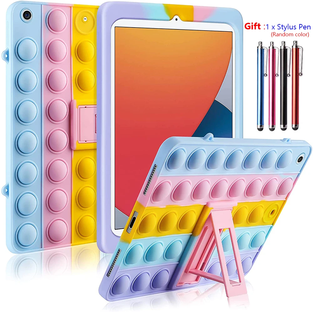 Coque en silicone souple pour enfants, coque pour iPad Mini 2, 3, 4, 5, 6, Air 1, 2, 3, Pro 11, 8e, 9e, Isabel, Air 5, Air 4, 9.7, 2017/2018, 10.2, 2020/2021