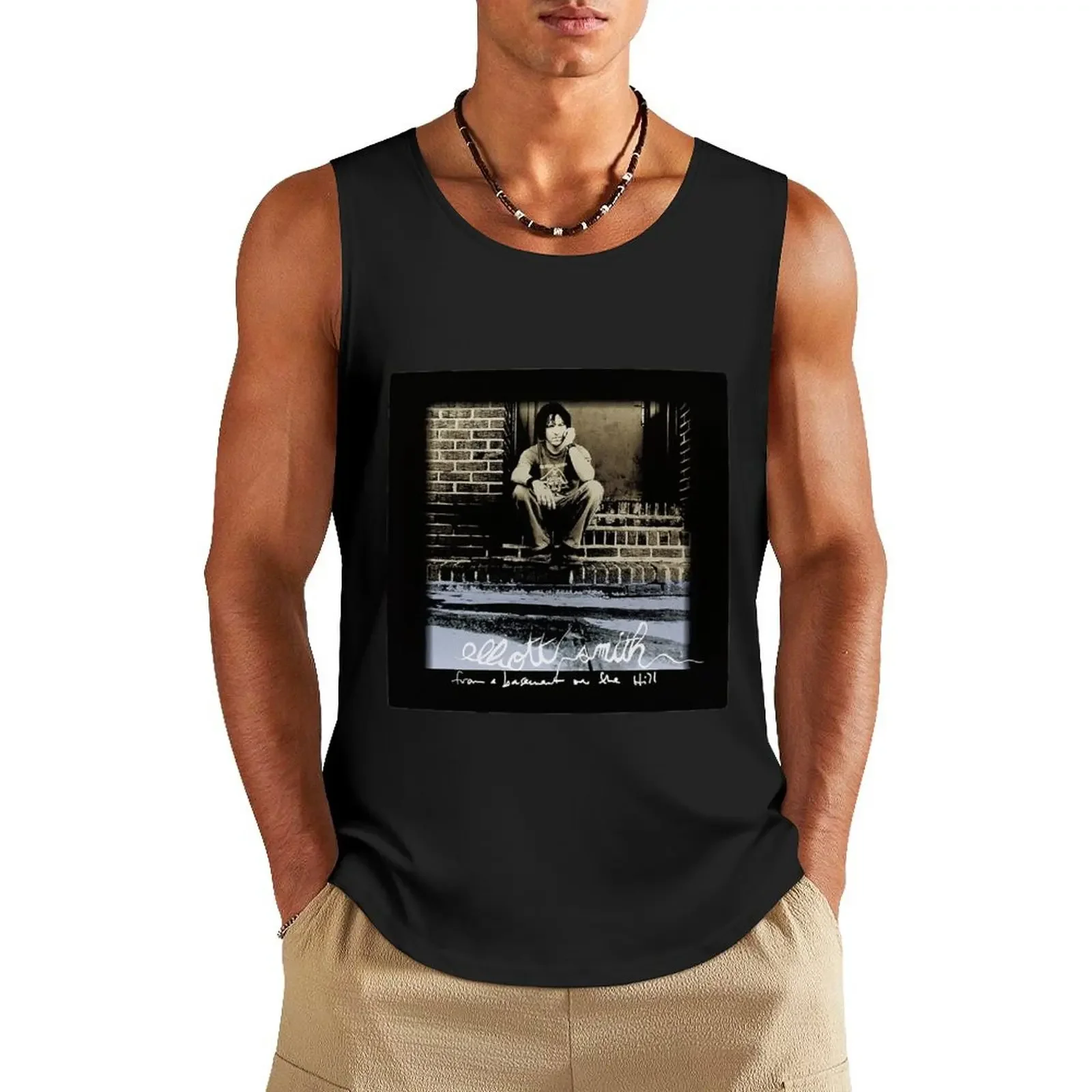 Elliott Smith - From A Basement On The Hill Tank Top Gym T-shirts for men gym t-shirts