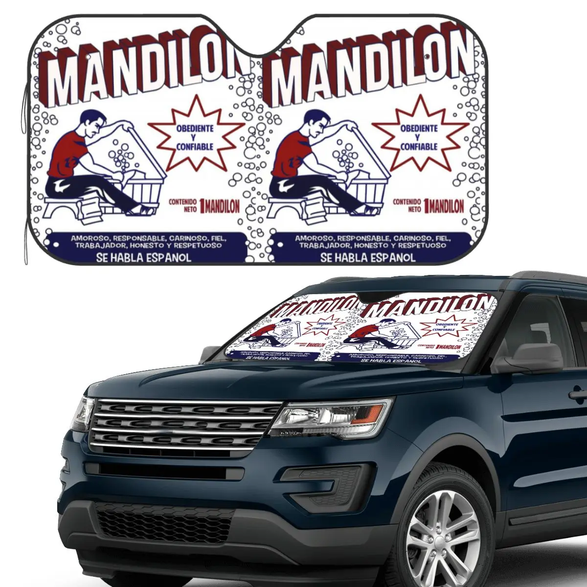 

El Mandilon забавный мексиканский папа солнцезащитный козырек лобовое стекло автомобиля переднее лобовое стекло окно солнцезащитный козырек аксессуары чехлы