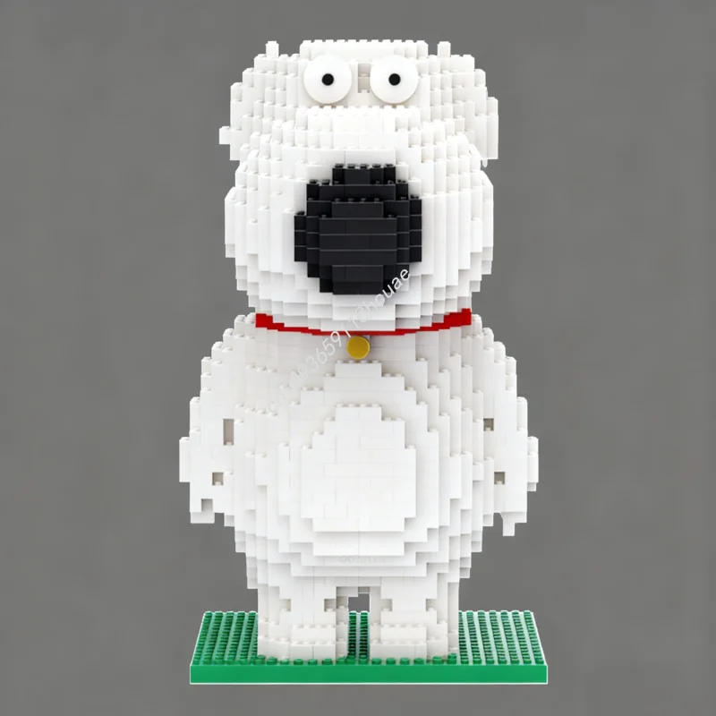 2228 шт. MOC Family Guy Brian Грифань Скульптуры Модель Строительные блоки Архитектура Детские игрушки для рукоделия креативные рождественские подарки