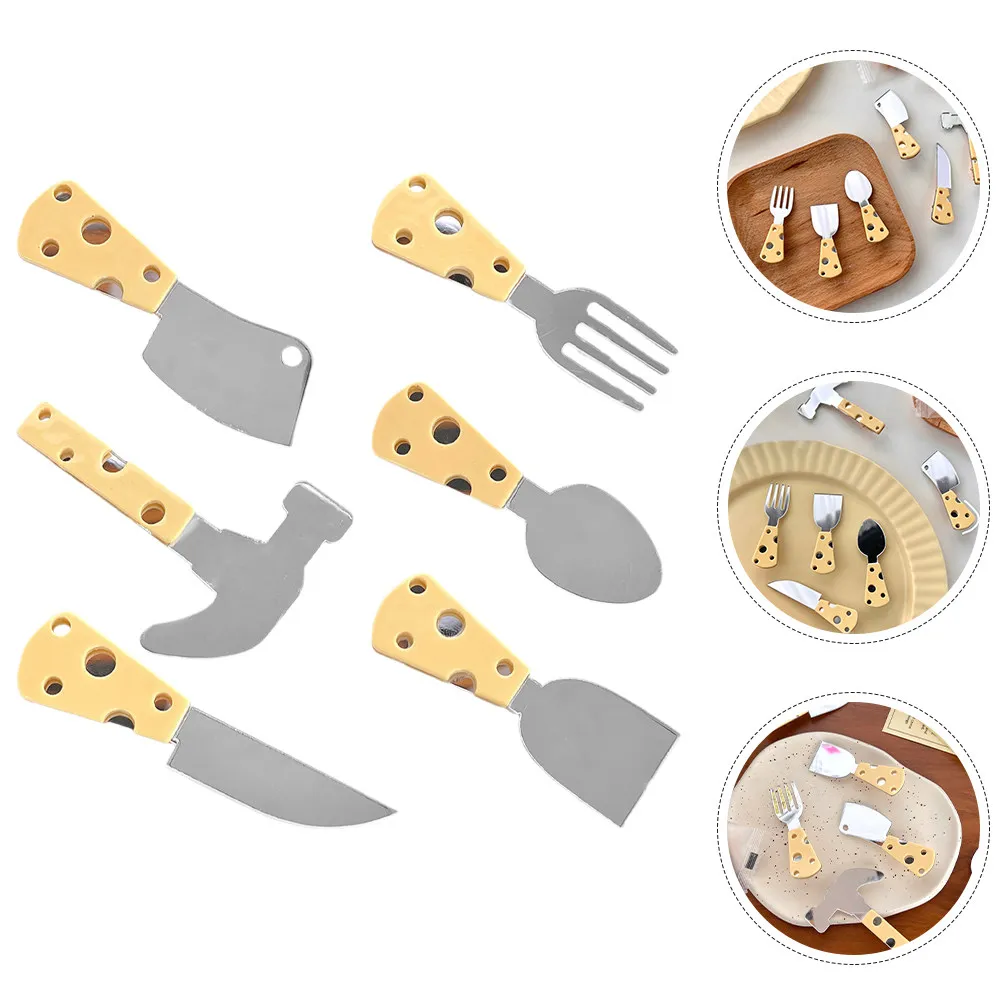 

6Pcs Cheese Hair Clips Cute Kitchen Utensil Shape Barrettes for Women Teens Styling Sectioning Decorative Hair Accessories