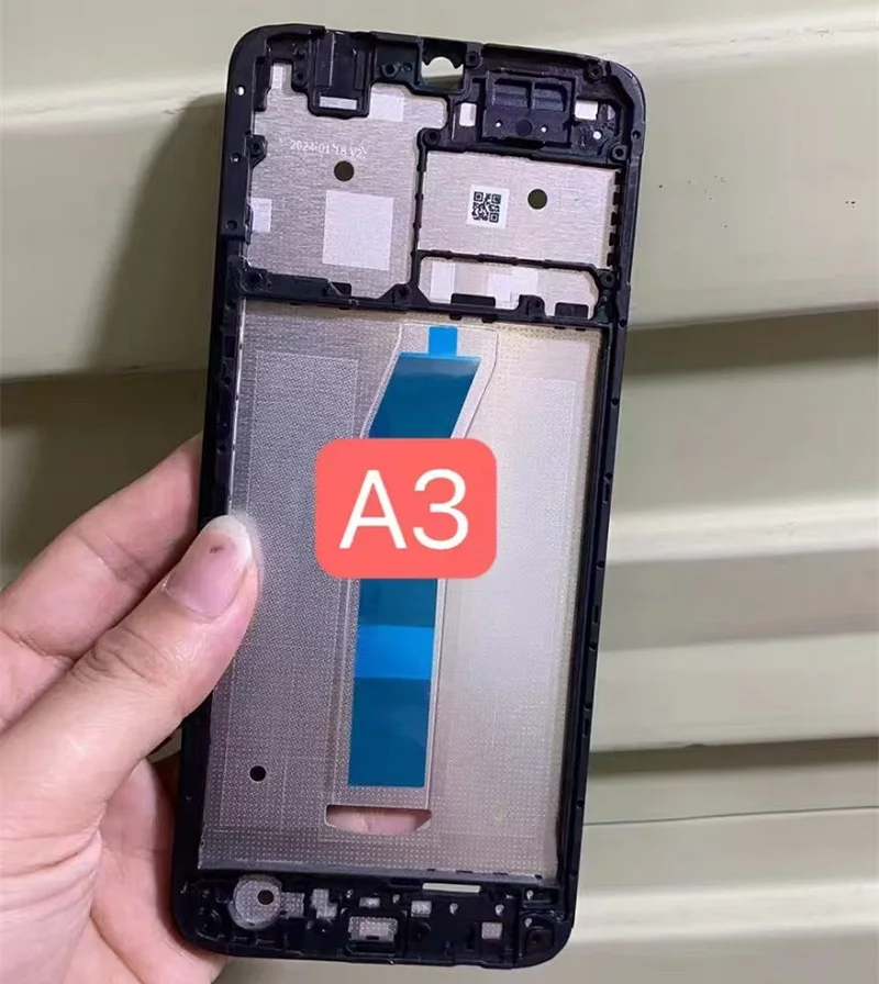 A 3 For Xiaomi Redmi A3 Front Middle Frame Plate Housing Board LCD Support Mid Faceplate Bezel Replace Repair Spare Parts