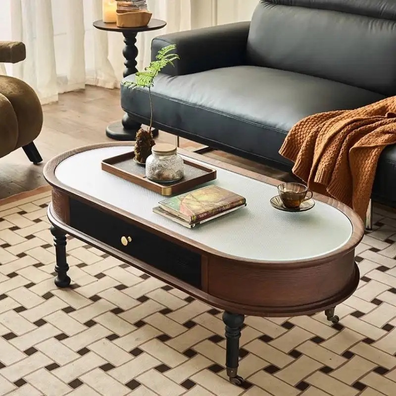 

Mobile European Style Coffee Tables Classy Storage Designer Round Coffee Tables Mid Century Luxury Mesa De Centro Sala Furniture