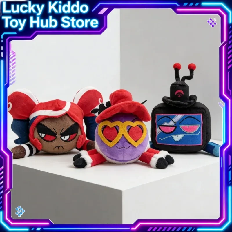 

Generic Hazbin Hotel Vox Plush Doll 25cm Soft Stuffed Clown Figure Desktop Ornament Toy Gift For Anime Fans