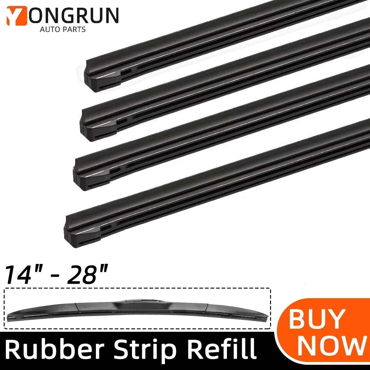 Scheibenwischer-Gummiauflage 14" bis 28" Auto-Wischer-Einsatzstreifen Weich Sauber Leise Langlebig Windschutzscheiben-Ersatz-Zubehör – Detail 1