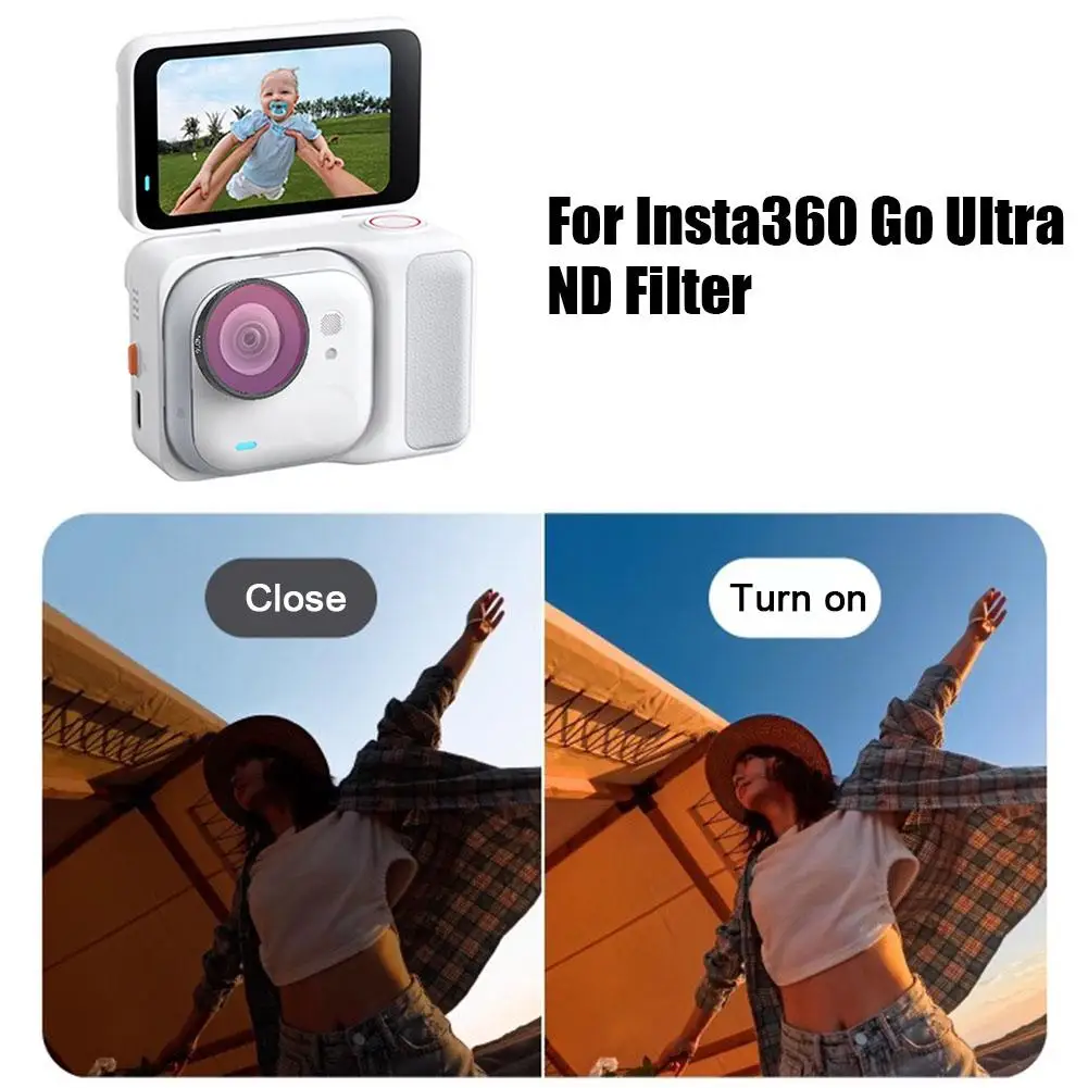 فلتر كاميرا مناسب لـ Instal360 Go Ultra Filter CPL/UV/ND8 16 32 64/PL 1/4 مجموعة عدسات مرنة ناعمة سوداء 11Style 2025 جديد