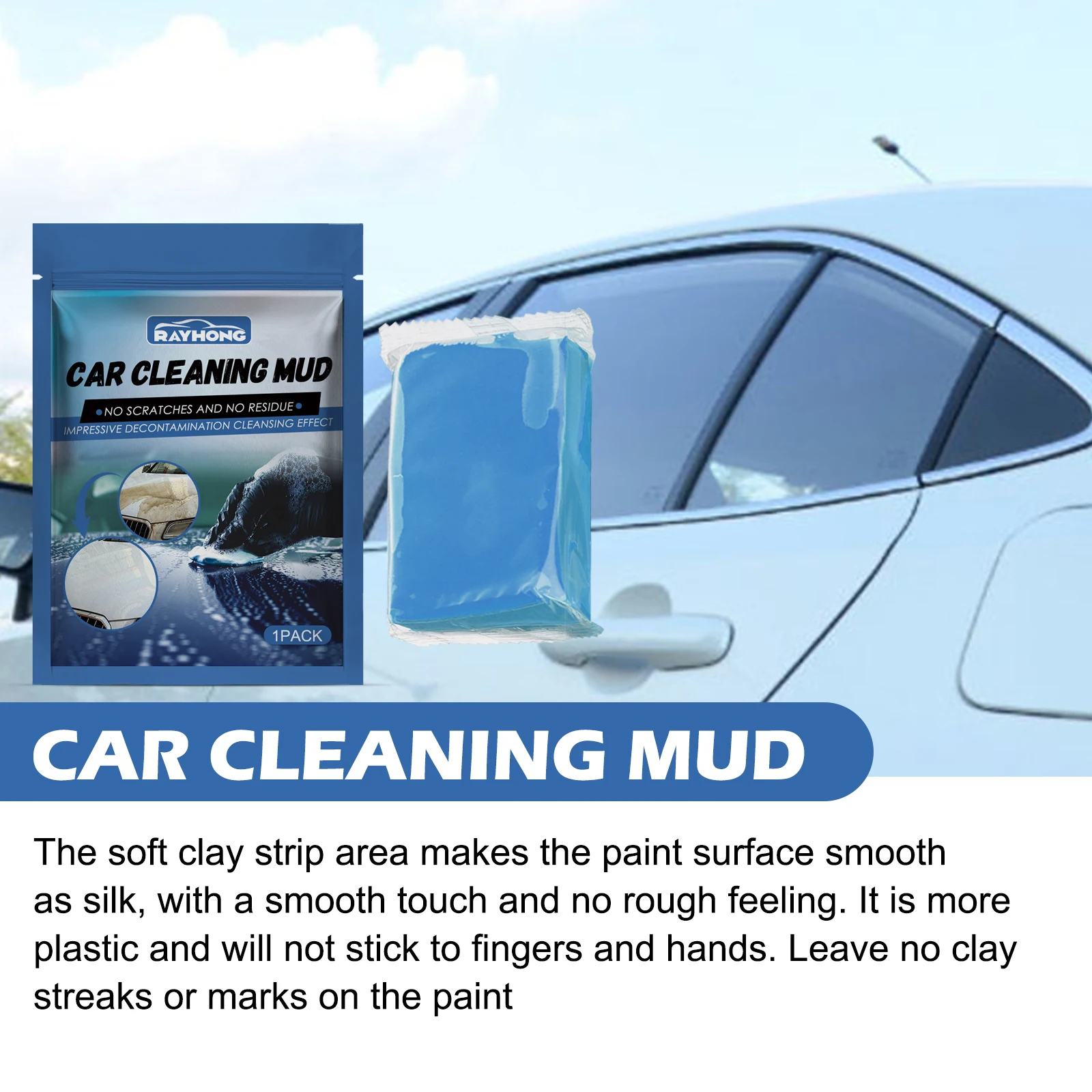 Car Cleaning Clay Bar Multipurpose Auto Paint Detailing Cleaning Magic Mud Car Stain Dust Remover Polishing Clay Car Maintenance image 2