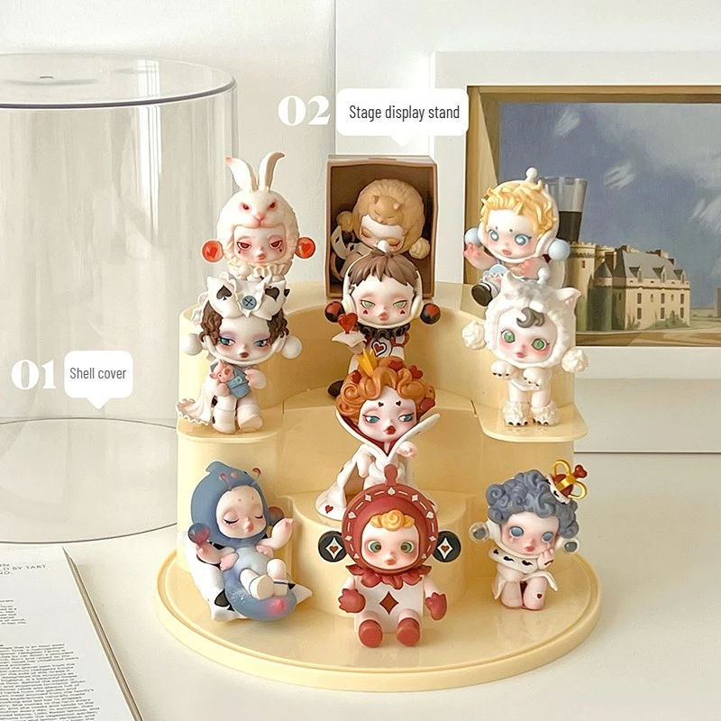 Acrylic Display Storage Case for Action Figure Clear Dustproof Organizer Box for Figures Stackable Blind Box Stepped Display