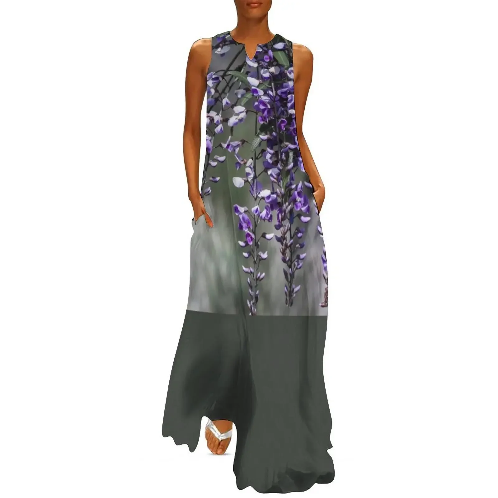 

Australian Native Wisteria (Hardenbergia Comptoniana) Long Dress Summer dresses for women elegant dresses for women Dress