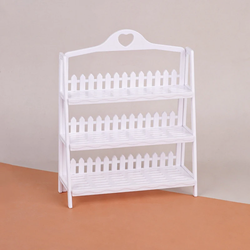 1/12 Dollhouse Miniature Display Shelf Bread Rack Flower Stand Model Furniture Accessories For Dolls House Decoration Toys Gift