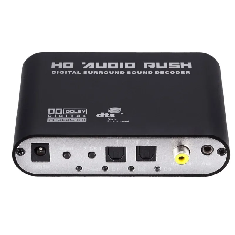 5.1 CH audio decoder SPDIF Coaxial to RCA DTS AC3 Optical digital Amplifier Analog Converte amplifier Hardware