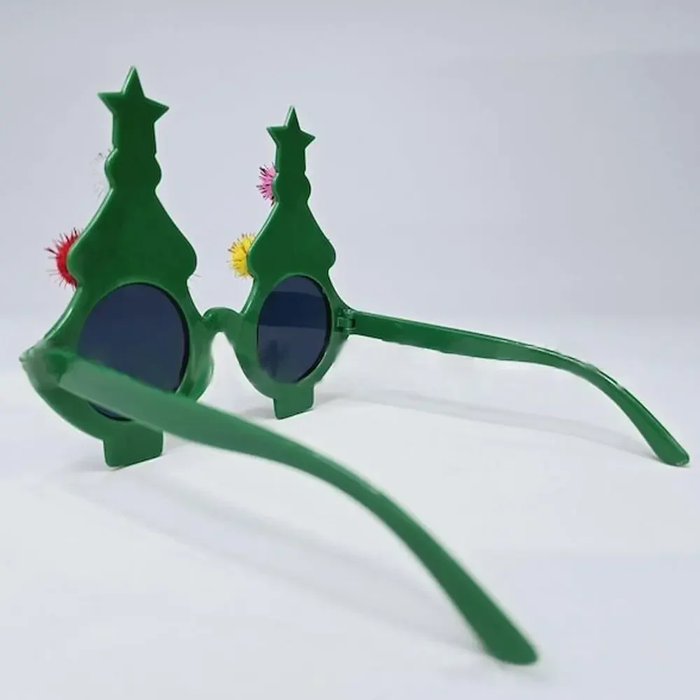 Santa Claus Xmas Tree Elk Plastics Glasses Frame Christmas Clown Cosplay Eyewear Adult Unisex Kids New Year Gift Akcesoria