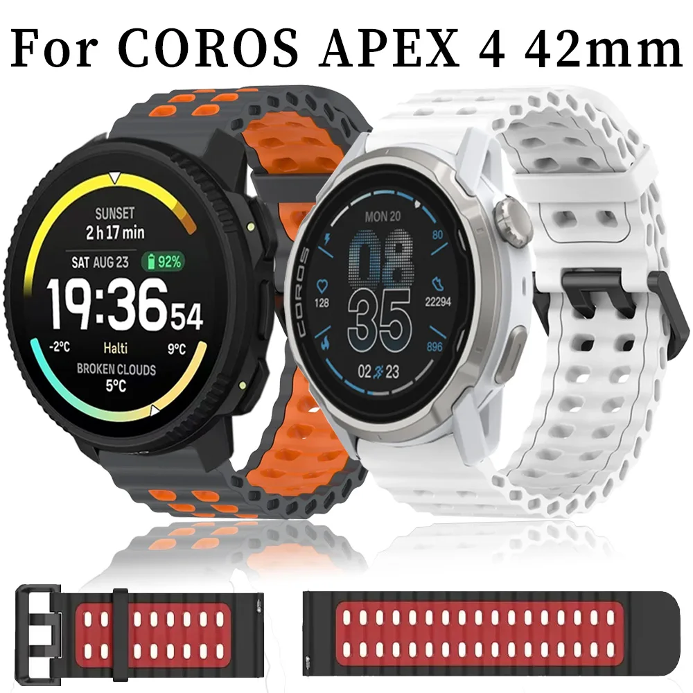 22mm Ocean Silikonarmband für CMF Watch 3-2-1 Pro Komfortables Armband COROS APEX 4 42mm/PACE 4 3 Pro Suunto Vertical 2/Race 2-S