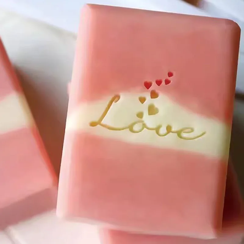English Letter Series Soap Stamp Chapter Acrylic Handmade Seal Organic Natural Soap Making Supplies Tools Handicraft Custom