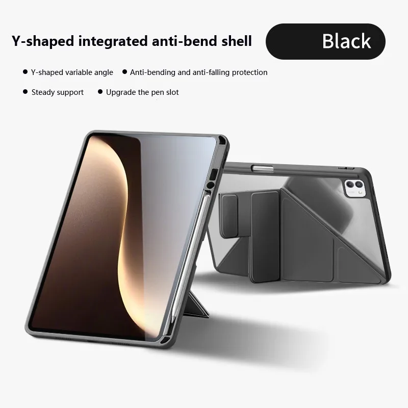 

Y-Folding Leather Case For Honor MagicPad 3 13.3 2025 GT Pro 12.5 Pad 10 9 12.1 MagicPad 2 GT 11.5 X9a V9 X8a X9 With Pen Slot