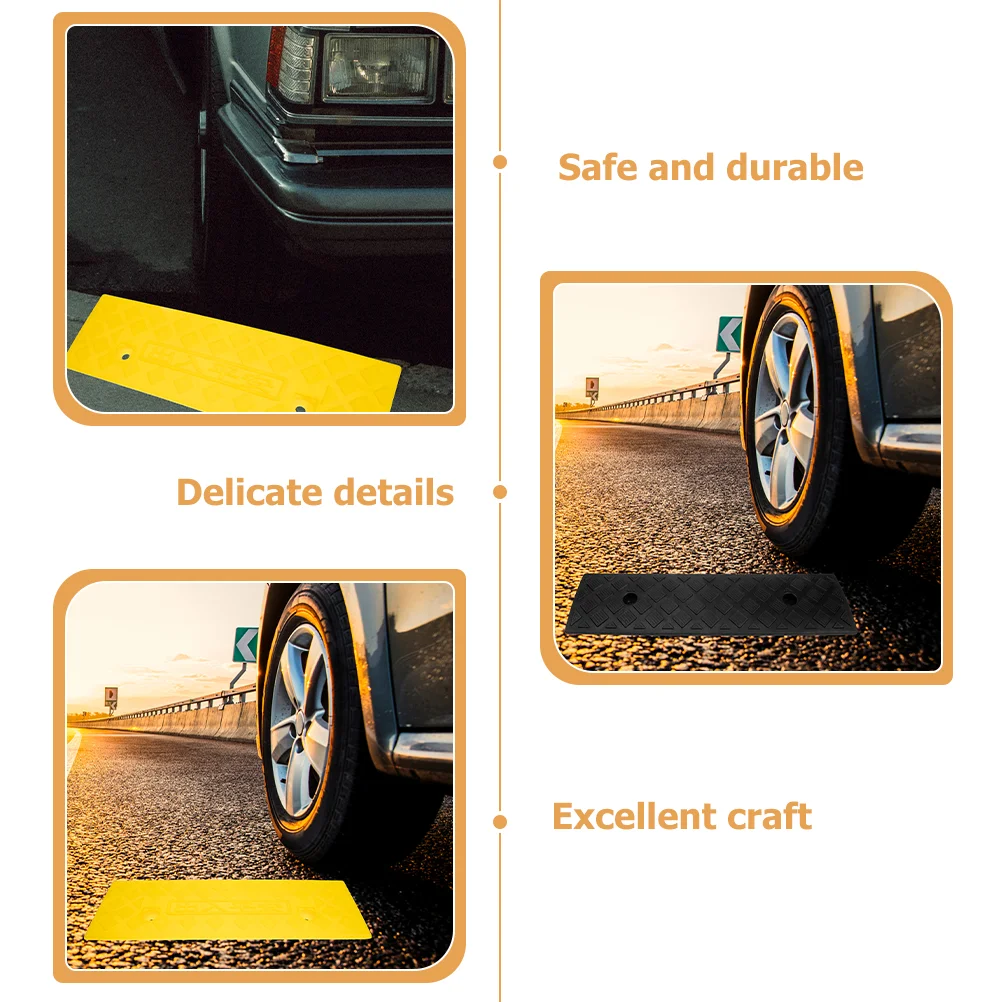 2 Pcs Rubber Shed Ramp Car Vehicle Driveway Curb Ramps Step Threshold for Loading Dock Cars