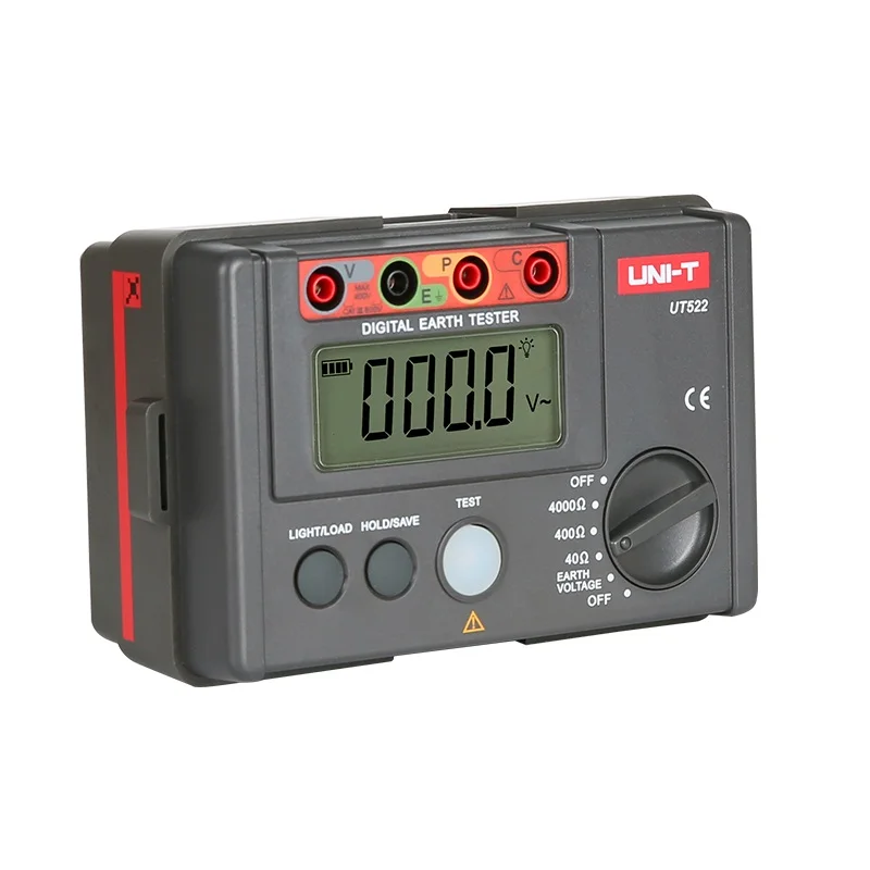 UNI-T UT522  Digital Ground Resistance Tester 0-400V 0-4000 Ohm AC Resistance Tester Low Test Data Logging