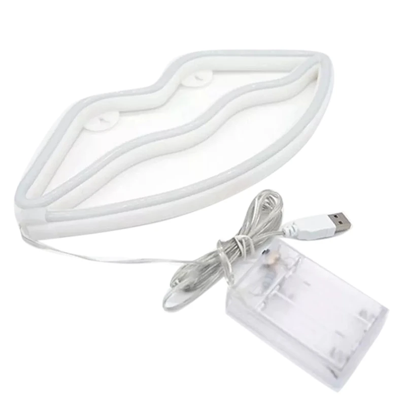 Lampe LED Néon en Forme de Lèvres pour Décoration Murale, Luminaire Décoratif pour Bar, ix, Mariage, Anniversaire, Chambre d'Enfant