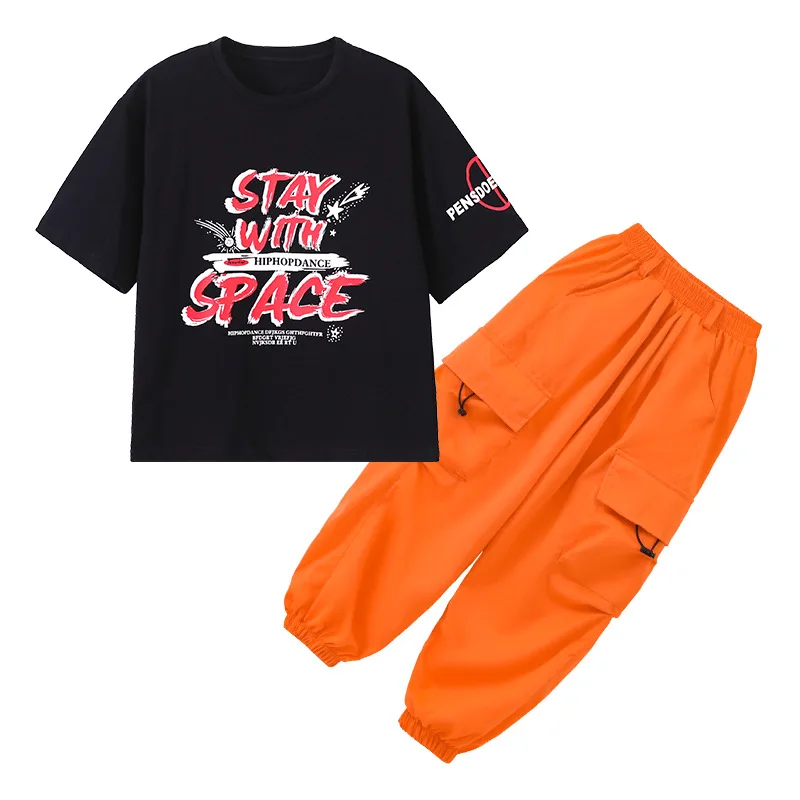 Children's hip-hop street dance suit, boys' hip-hop children's fashion suit, performance suit, girls' jazz dance explosive stree