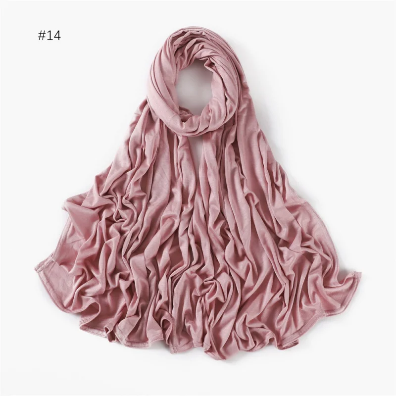 Cross-Border Pure Color Jersey Mercerized Cotton Soft Breathable Women\'s Hair Towel Scarf Veil One Piece Dropshipping Jersey