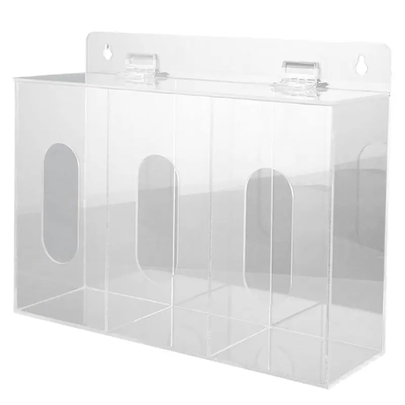 

AT19-For Mask Earplug Glove Dispenser Holder Station Organizer Acrylic Wall Mount Rack For Beard Shoe Cover For Restaurant