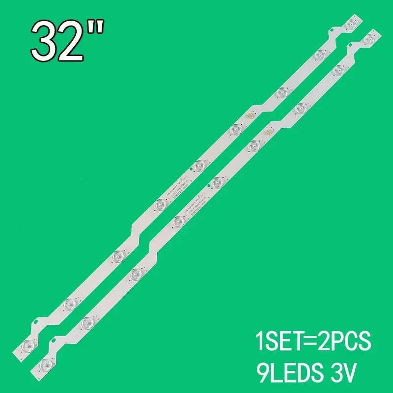 

1set=2pcs 9LEDs 3v 586mm for 32-inch LCD TV light bar 320B5102X9-C0030 HYSL-D E479275 1.30.1.5860145R PH32B51DSGW PH32B51DSGWA