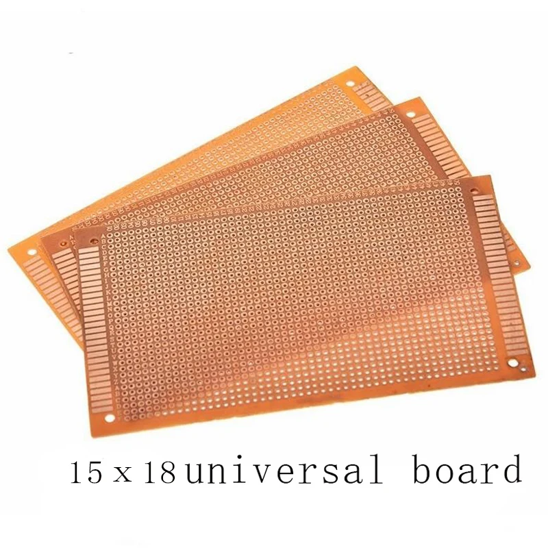 

5pcs 9x15 9*15cm Single Side Prototype PCB Universal Board Experimental Bakelite Copper Plate Circuirt Board yellow