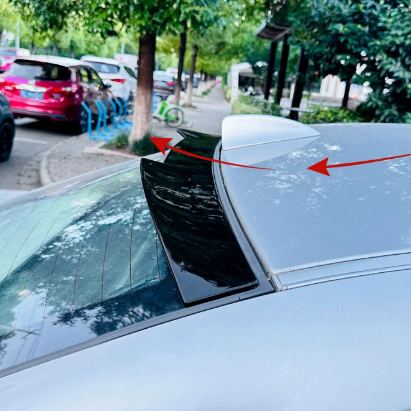 ل BMW 5 سلسلة E60 520i 525i 530i 2004 2005-2010 الخلفية سقف الشفاه المفسد الخلفي الجذع أجنحة الجسم أطقم الذيل زعنفة الملحقات ضبط #4