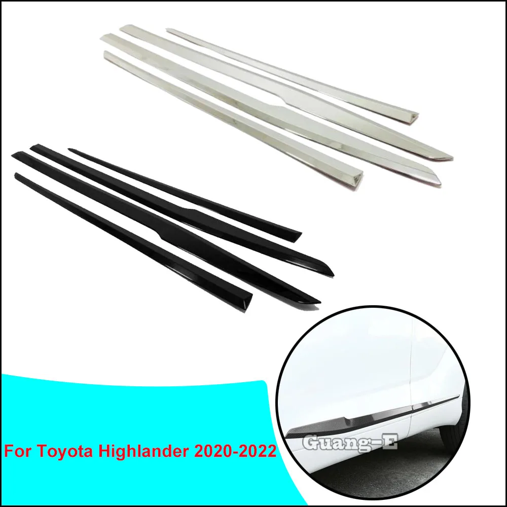 

For Toyota Highlander 2020 2021 2022 Car Body Sticker Side Door Trim Strip Molding Stream Panel Bumper Hoods Molding Frame Hood